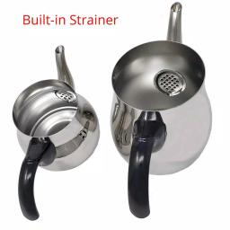 Lavohome Turkish Samovar Style Stainless Steel Double Handle Teapot and Kettle Set, 1.1L & 2.5L thumbnail 3