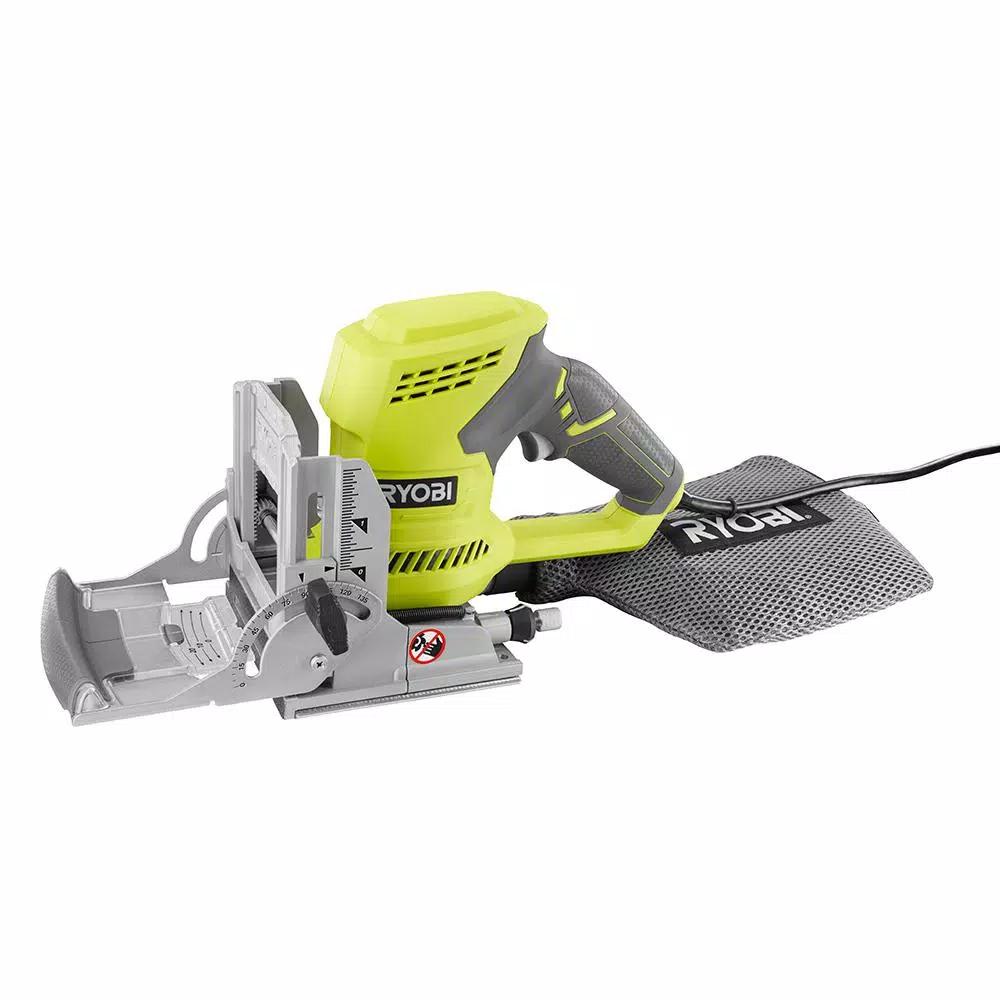 RYOBI 6 Amp Corded Biscuit Joiner Kit with Dust Collection Bag
