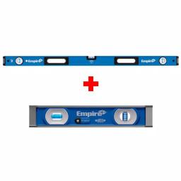Empire e75 Series 48 in. Aluminum Box Level and EM95 UltraView LED 9 in. Torpedo Level Set thumbnail 1