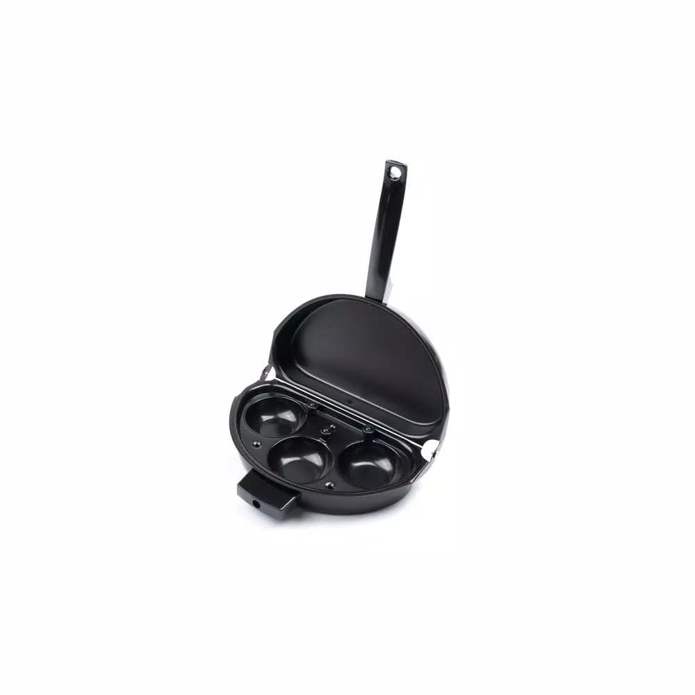 Fox Run Non-Stick Carbon Steel Omelette Pan and Egg Poacher Set, 3-Cup Insert