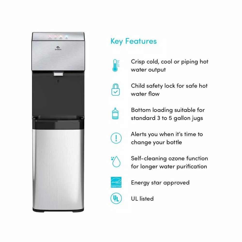 Avalon Bottom Loading Water Cooler Dispenser - 3 Temperatures, Self-Cleaning, Energy Star