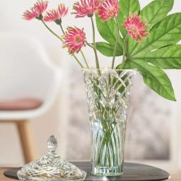 Lorren Home Trends RCR Melodia 12 in. Clear Cut Crystal Vase, Made in Italy thumbnail 3