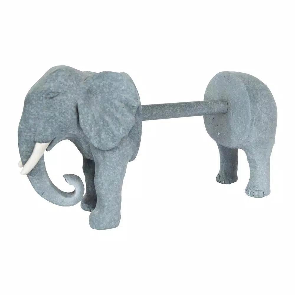 3R Studios Grey Elephant Shaped Freestanding Paper Towel Holder