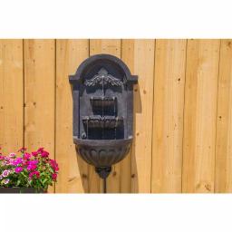 Kenroy Home San Pablo Resin Wall Fountain with LED Light, Plum Bronze, 35-inch thumbnail 7