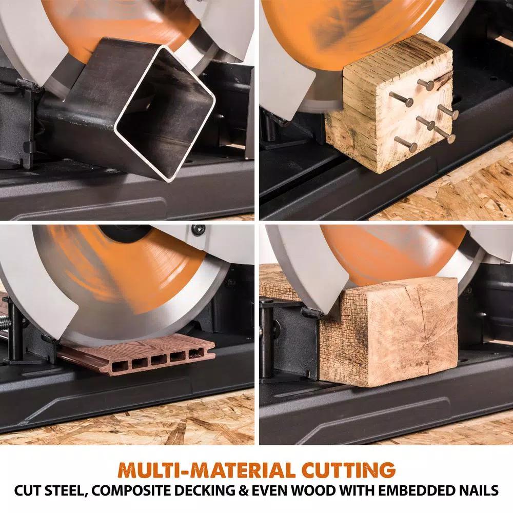 Evolution Power Tools 15 Amp 14 in. Multi-Material Chop Saw with Japanese TCT Blade