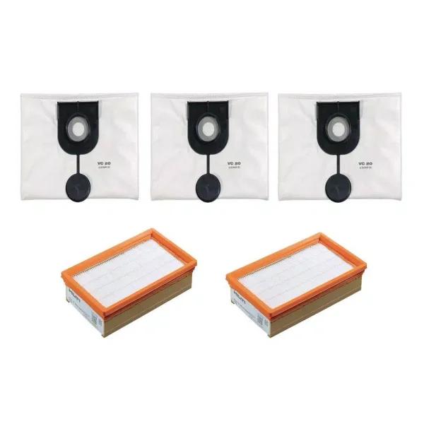 Hilti VC 150-10 HEPA Maintenance Pack - 2x HEPA Filters & 15x Fleece Bags (17-Piece Set)