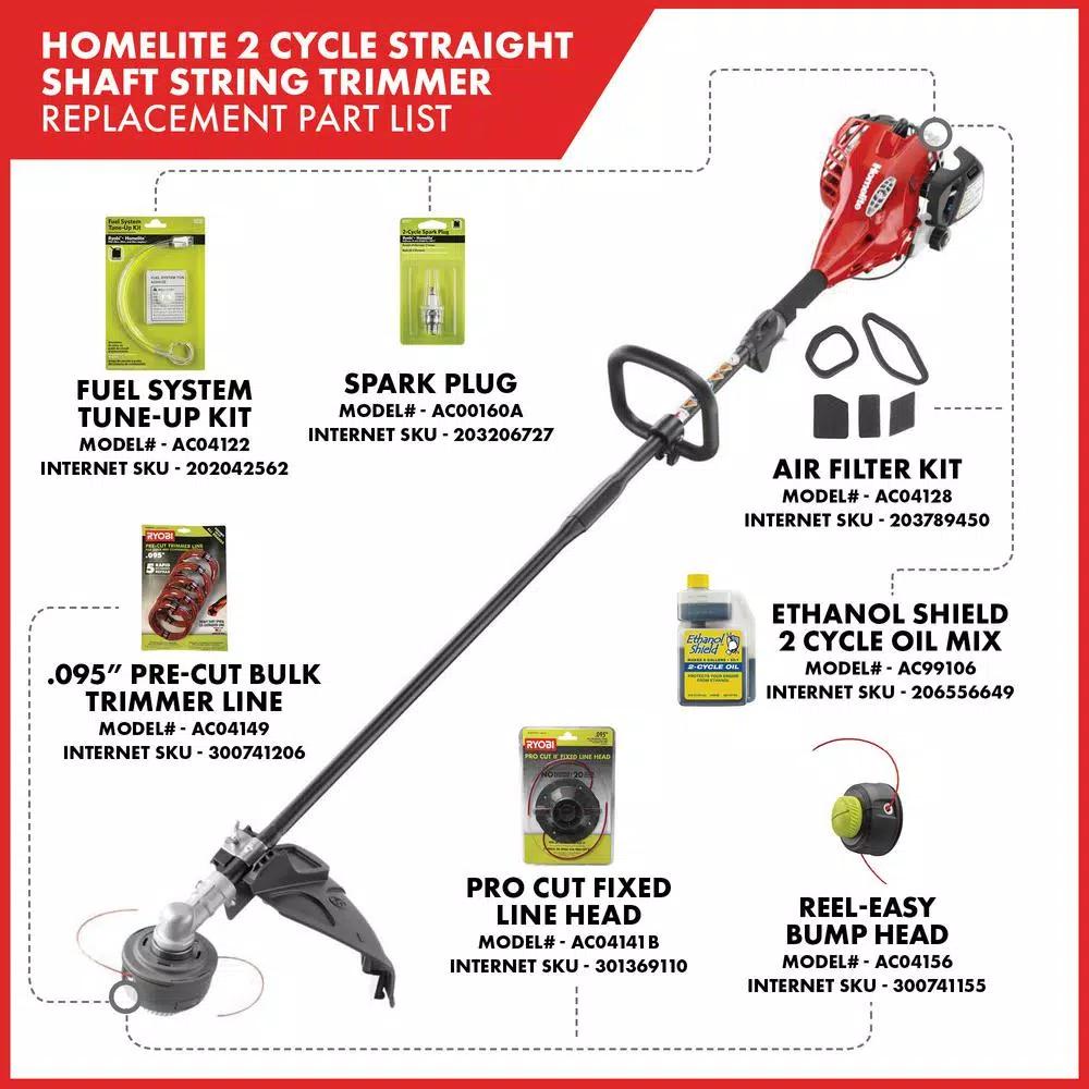 Homelite 26cc 2-Cycle Straight Shaft Gas String Trimmer