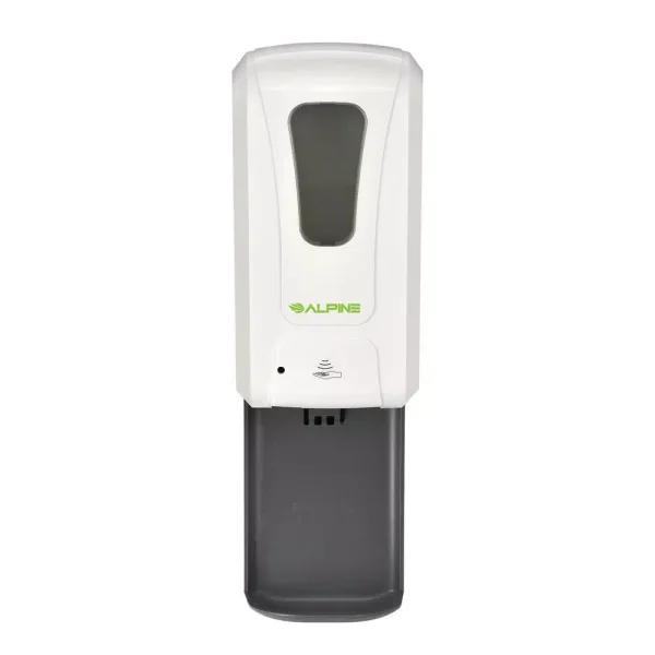 Alpine Industries 1200ml Automatic Foam Hand Sanitizer Soap Dispenser with Drip Tray, White