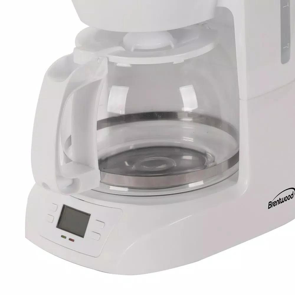 Brentwood Appliances Brentwood 10-Cup White Digital Drip Coffee Maker with Programmable Timer