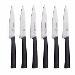 SCHMIDT BROS. Schmidt Brothers Carbon6 6-Piece Stainless Steel Steak Knife Set with Wood Gift Box thumbnail 1