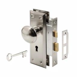 Prime-Line Satin Nickel Case-Hardened Steel Interior Privacy Door Lockset thumbnail 1