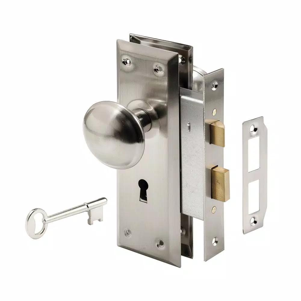 Prime-Line Satin Nickel Case-Hardened Steel Interior Privacy Door Lockset