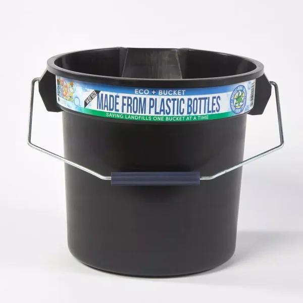 TAFCO PRODUCTS Tafco 3.5 Gal. Black Round Utility ECO Bucket, 14 Qt. Heavy-Duty Recycled Plastic Pail