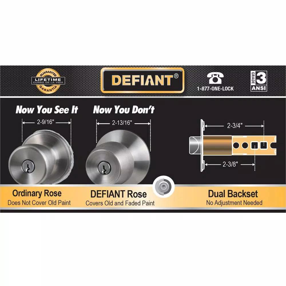 Defiant Saturn Stainless Steel Entry Combo Pack with Deadbolt