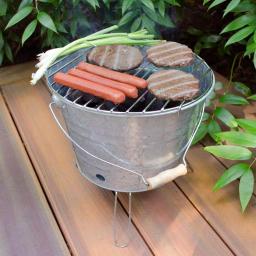 Artland Masonware Portable Galvanized Metal Beach and Camping Grill, Silver thumbnail 3