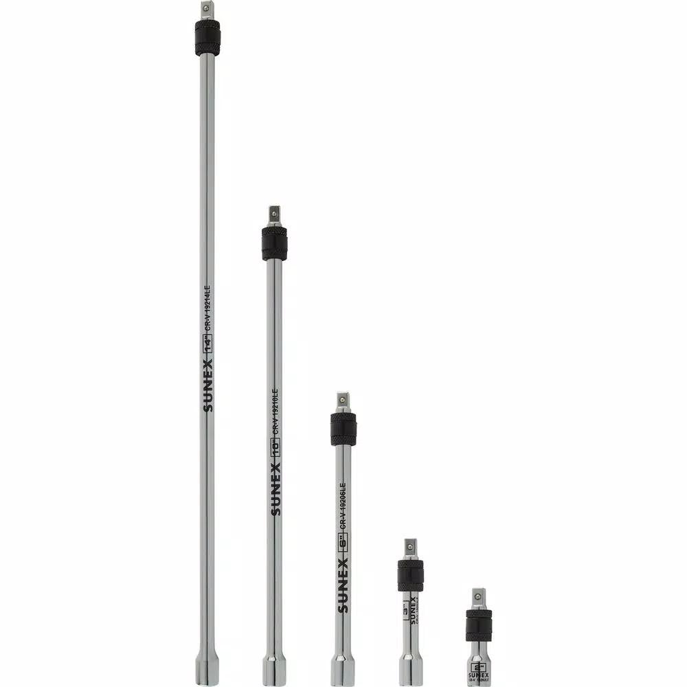SUNEX TOOLS Sunex 1/4 in. Drive Chrome Locking Extension Set, 5-Piece