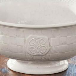 Park Designs Levingston 9 in. Ceramic Pedestal Serving Bowl - Traditional Stoneware thumbnail 2