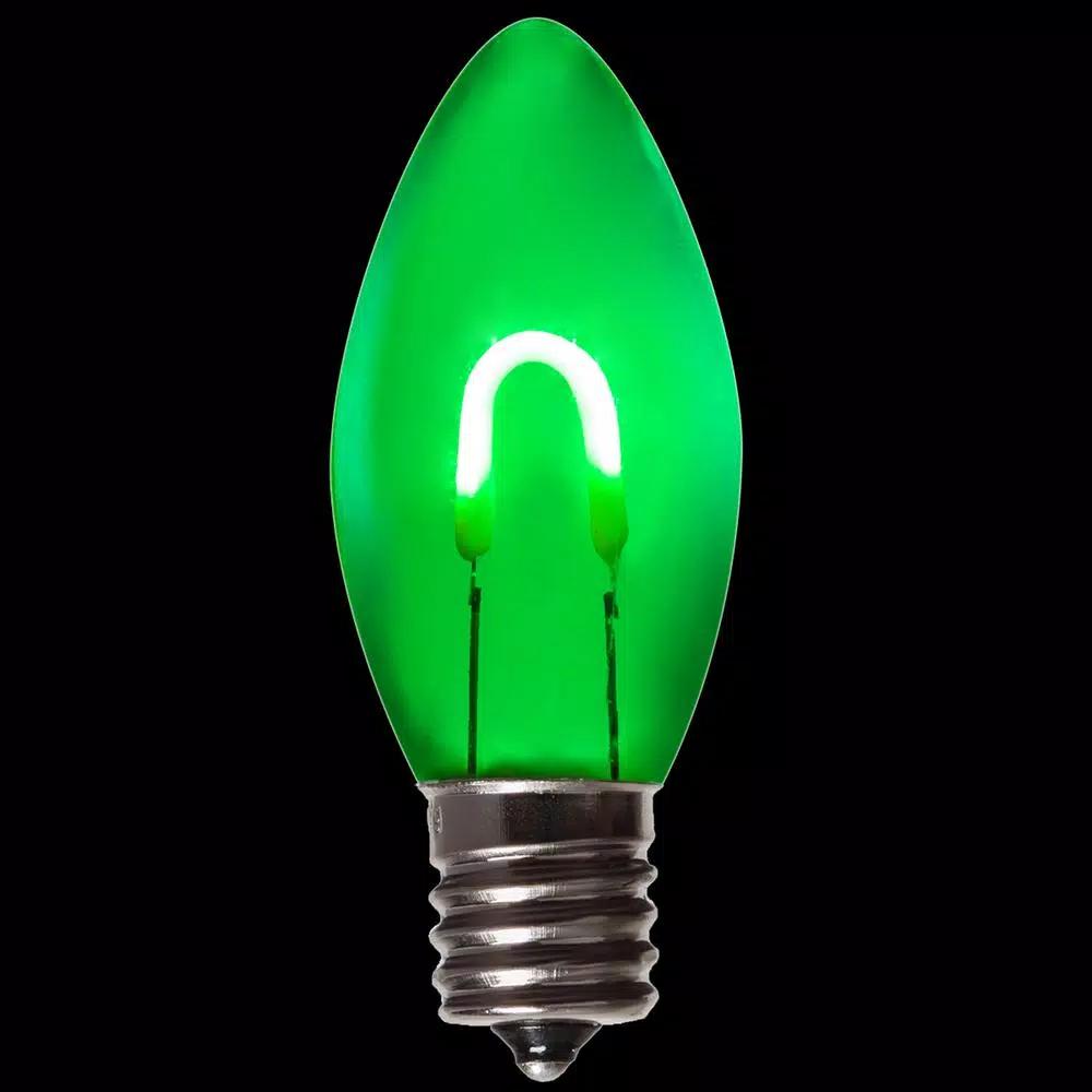 Wintergreen Lighting FlexFilament C9 LED Shatterproof Green Vintage Edison Replacement Bulbs (5-Pack)
