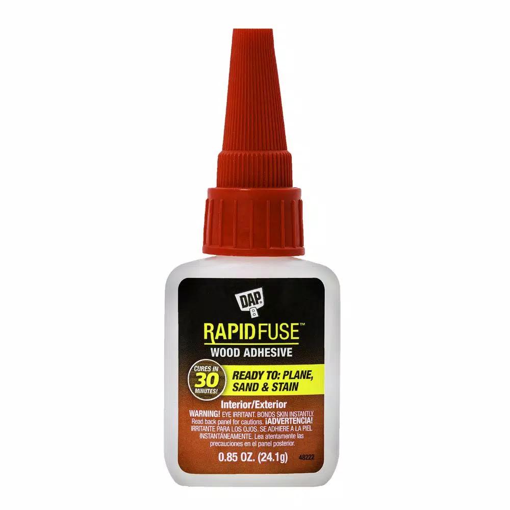 DAP RapidFuse Fast Curing All Purpose Adhesive, Clear, 0.85 oz (6-Pack)