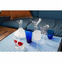 Abigails 8 oz. Clear Glass Double Old Fashioned Tumblers with Red Dot Design, Set of 4 thumbnail 3