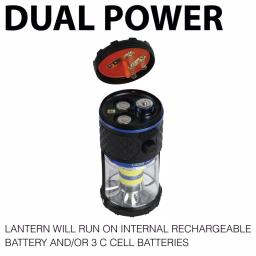 LUXPRO 1100 Lumen Dual Power 360° LED Lantern with Power Bank and TackGrip, Rechargeable & Battery Operated thumbnail 4