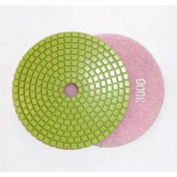 Unbranded JHX 4 in. Wet Diamond Polishing Pad Set for Granite and Concrete with Semi-Rigid Back Holder (7-Piece) thumbnail 3