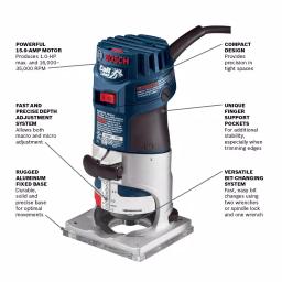 Bosch Corded Variable Speed Palm Router and Orbital Sander Combo Kit thumbnail 2