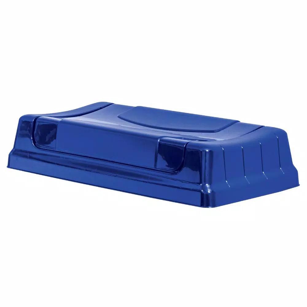 United Solutions Highboy Swing Open Lid, Recycling Blue