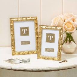 Two's Company Bee-utiful Gold Resin Picture Frame Set of 2 - 4x6 in. and 5x7 in. Sizes thumbnail 2