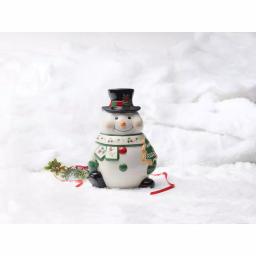 Pfaltzgraff Winterberry 2-Piece Snowman Cookie Jar thumbnail 3