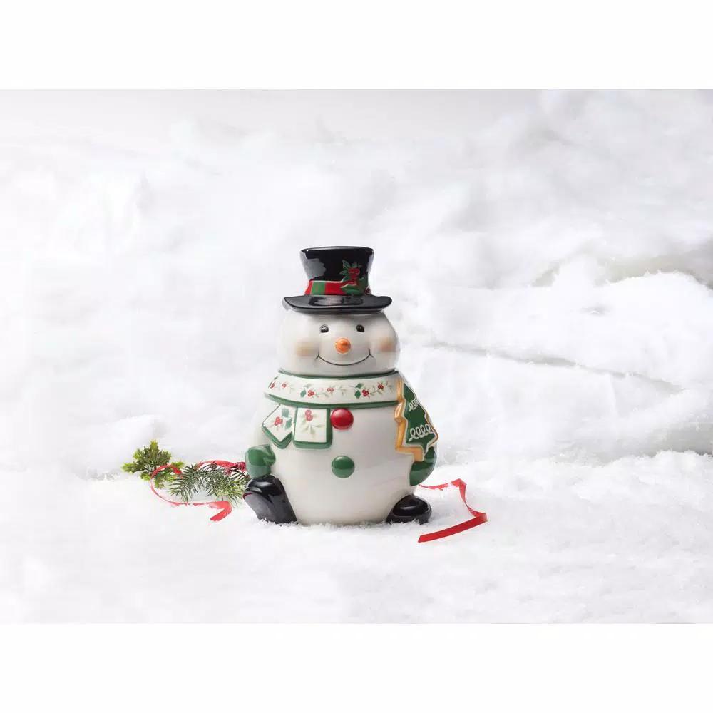 Pfaltzgraff Winterberry 2-Piece Snowman Cookie Jar