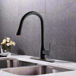 FLOW Series Classic Single-Handle Pull Down Kitchen Faucet, Oil Rubbed Bronze thumbnail 2