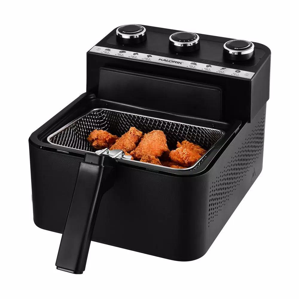 KALORIK 2-in-1 Air Fryer and Deep Fryer, 3.5 Qt., Black