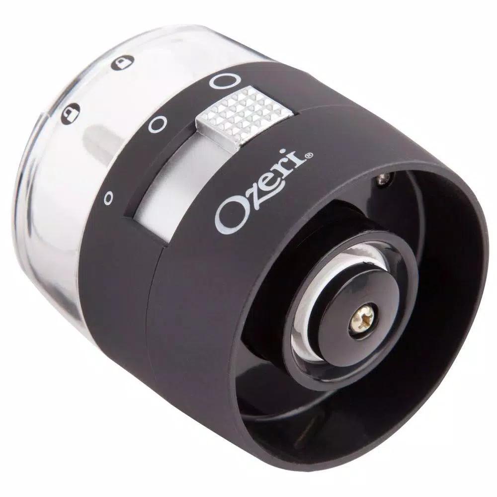 Ozeri Savore Soft Touch Electric Pepper Mill and Grinder, Adjustable Ceramic Mechanism, Black