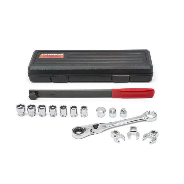 GEARWRENCH 15-Piece Serpentine Belt Tool Set with Locking Flex Head Ratcheting Wrench