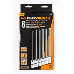 GearWrench 3/8 in. Drive Metric Long Length Hex Bit Socket Set, 6-Piece thumbnail 7