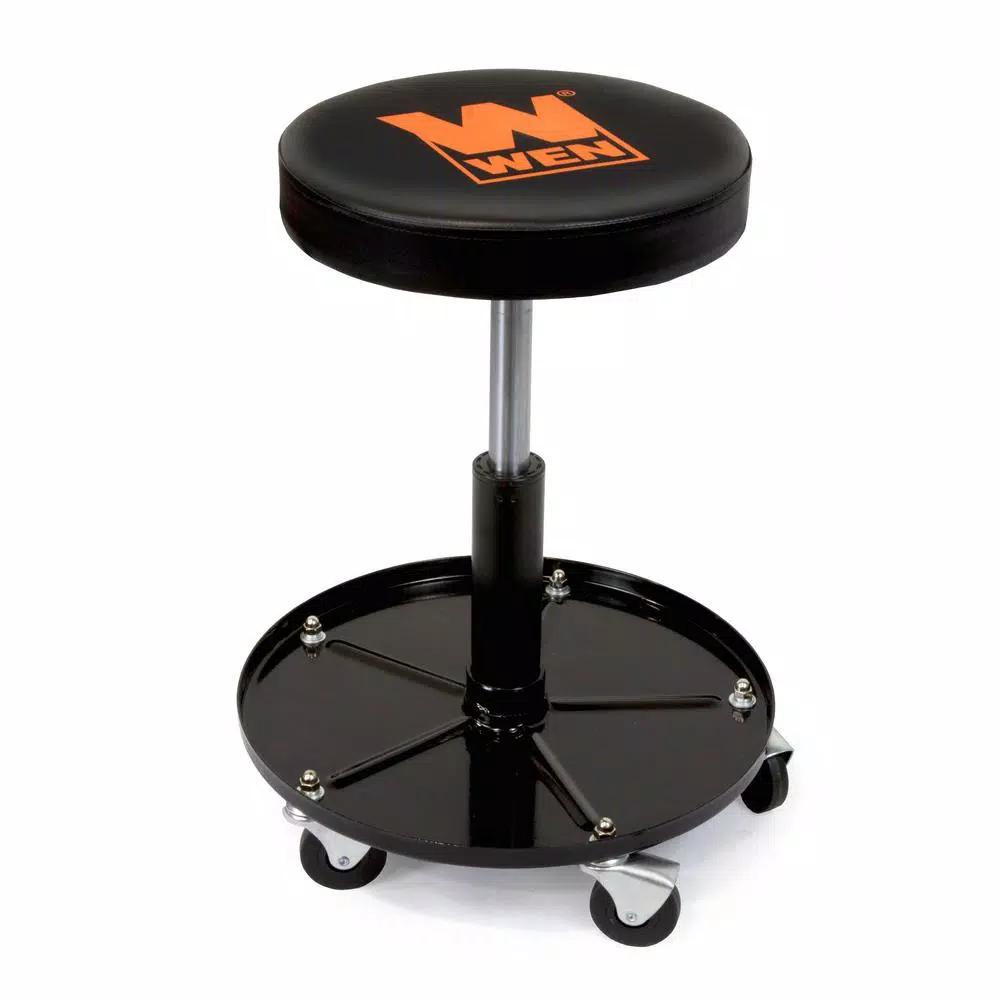 WEN 300 lb. Capacity Pneumatic Rolling Mechanic Stool with Tool Tray
