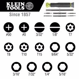 Klein Tools 14-in-1 Precision Screwdriver and Nut Driver Multibit Tool thumbnail 3