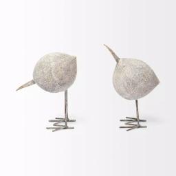 Mercana Snipe I Decorative Bird Sculpture - Light Brown Resin Statuary thumbnail 2