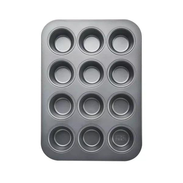 Chicago Metallic Commercial II 12-Cup Non-Stick Muffin Pan, Aluminized Steel
