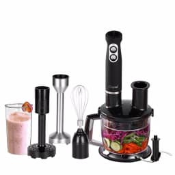 Boyel Living 6-in-1 Black Stainless Steel 500W Immersion Hand Blender Set with 8-Speed Control thumbnail 1