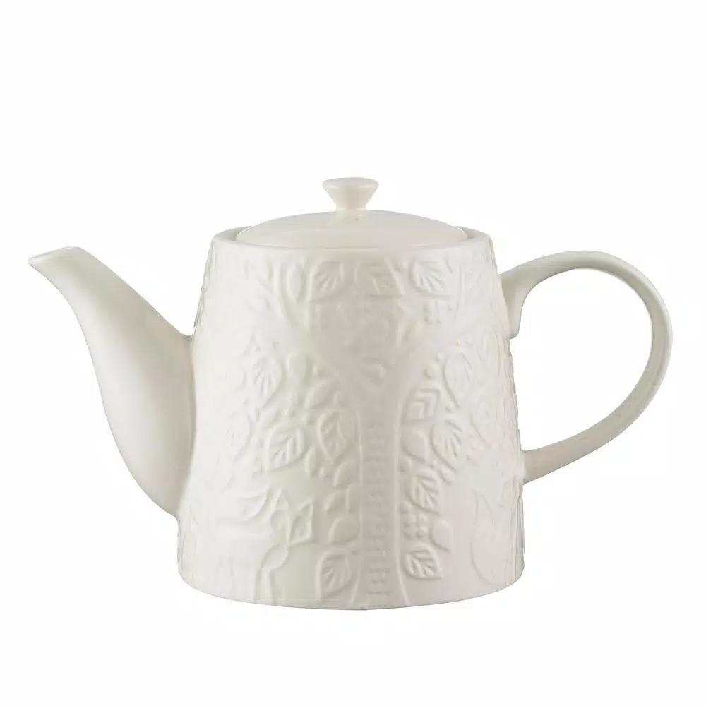Mason Cash Forest 4-Piece Cream Stoneware Breakfast Set, 59 fl. oz.