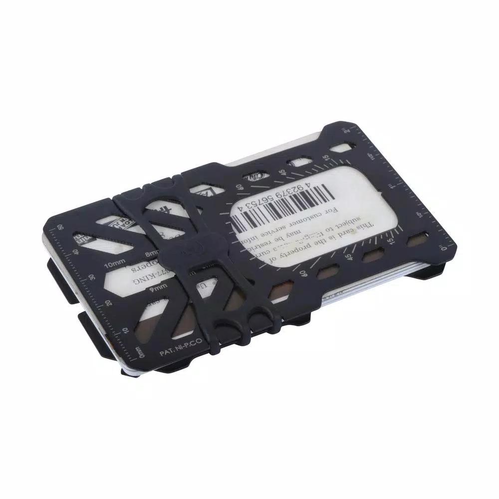 Nite Ize RFID Blocking Multi-Tool Wallet, 420 Stainless Steel, Black