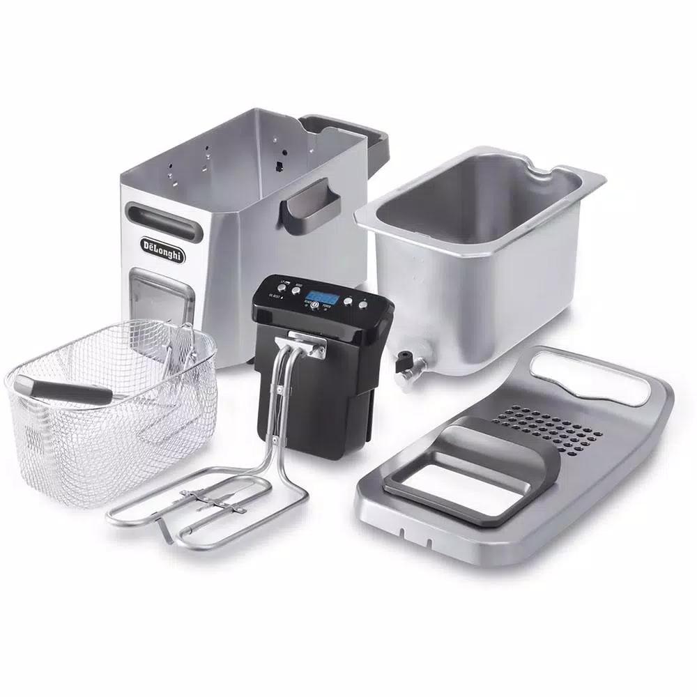 DeLonghi De'Longhi Livenza Dual Zone 4.5L Stainless Steel Deep Fryer with Easy Clean Drain System