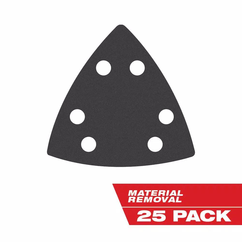 Milwaukee OPEN-LOK 3-1/2 in. Triangle Sandpaper Variety Pack, 25-Piece