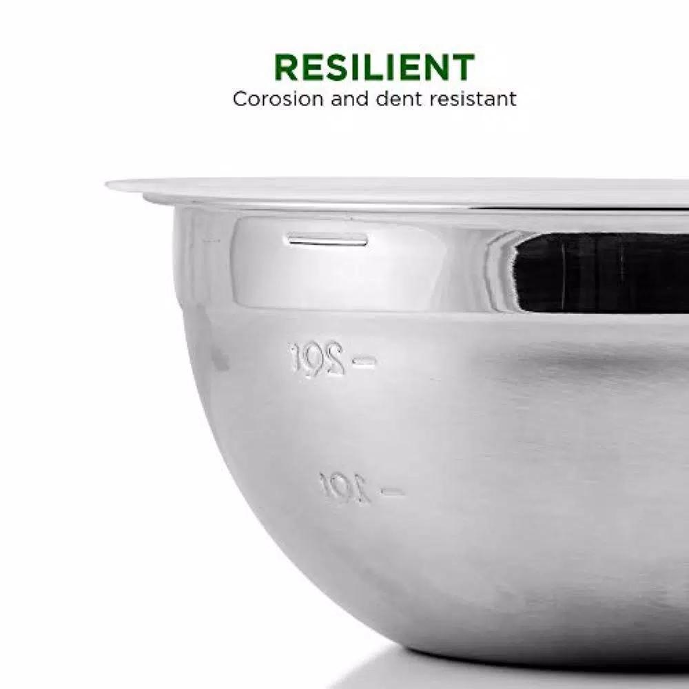 Ovente 3-Piece Stainless Steel Mixing Bowls Set with Lids