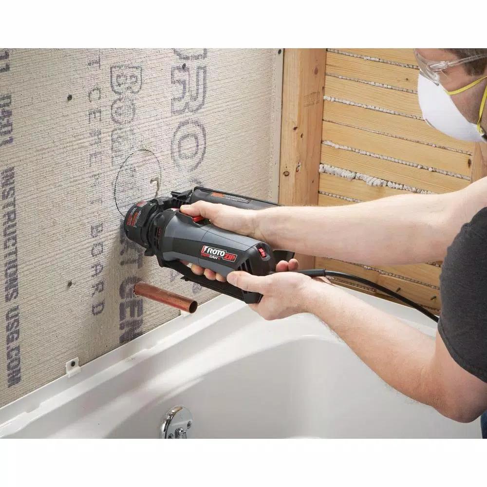 Rotozip RotoSaw+ 6 Amp Corded Variable Speed Spiral Saw Kit with Dust Vault (6-Piece)