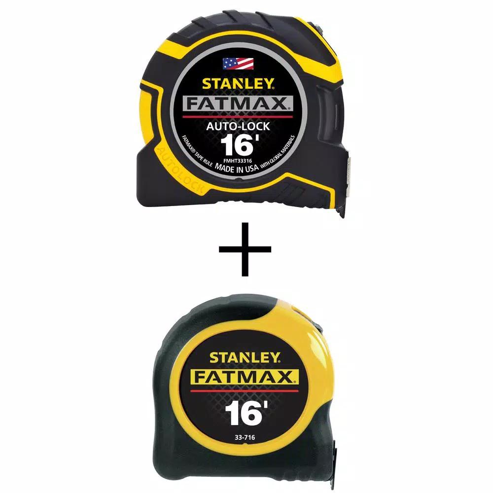 STANLEY FATMAX 16 ft. Auto-Lock Tape Measure with Bonus 16 ft. Tape Measure