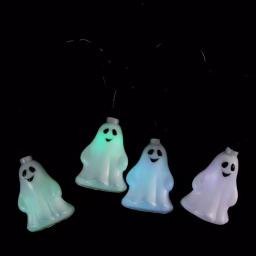Northlight LED Color Changing Ghost Halloween String Lights, 10-Pack thumbnail 3