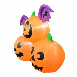 ALEKO's 6 ft. Pre-Lit Winged Jack-O-Lantern Trio Halloween Inflatable Decor thumbnail 7